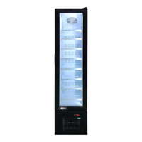 OMCAN 47241 17" Slim Glass Door Black Display Freezer 3.7 cu.ft.