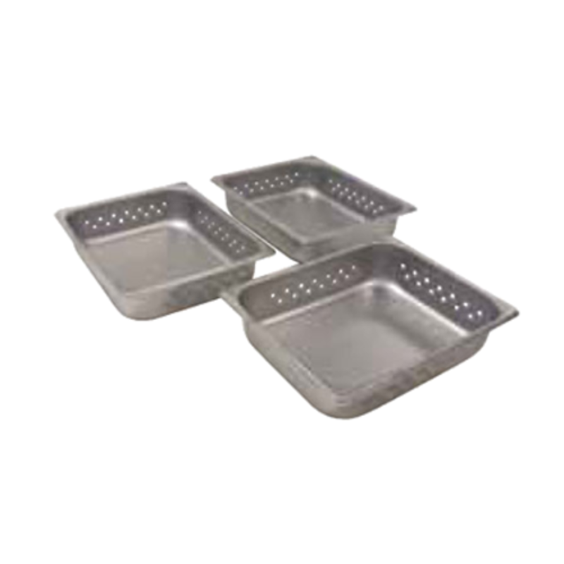 Stainless Steel Steam Food Warmer Pan Set Featuring Three Durable Cooking Pans For Commercial Kitchen Use
