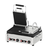 OMCAN 42914 Double Panini Grill With Timer Opened Showing Cooking Surface And Control Panels