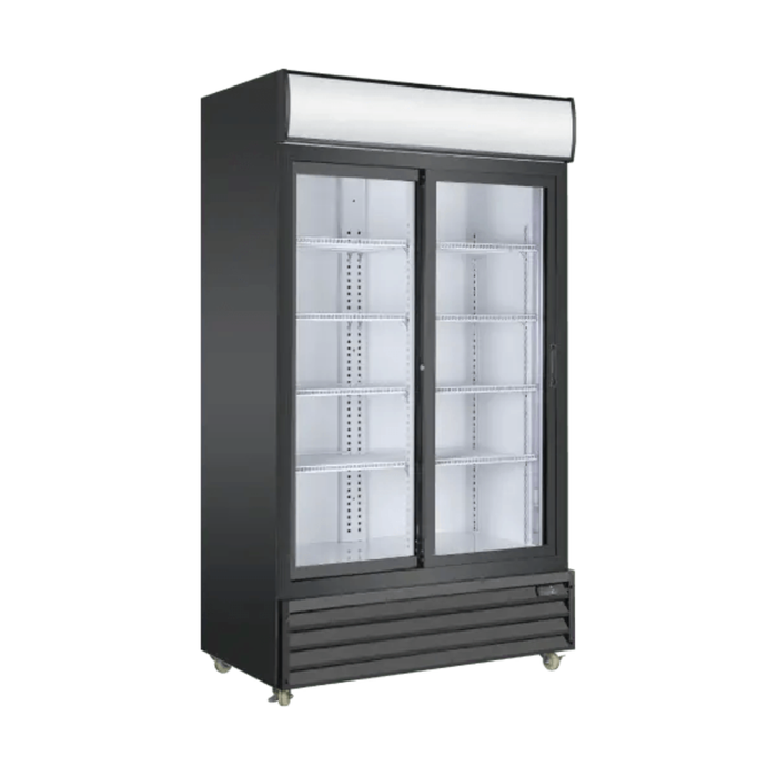 Ancaster AFE-G25 39.5-Inch Sliding Glass Door Refrigerator