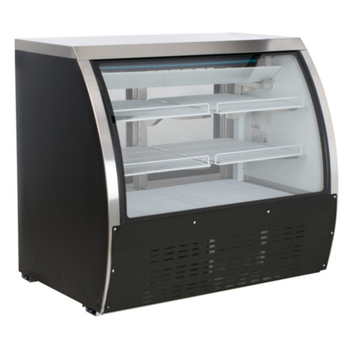 U-Star USDC-48 47.25" Refrigerated Curved Glass Deli Display Case