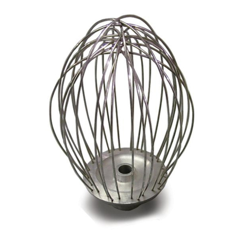 Étiquette alternative : Accessoire de remplacement pour fouet à fil Omcan 24953 pour mélangeurs polyvalents de 30 qt (#20442 / #17836) attachement de fouet en acier inoxydable