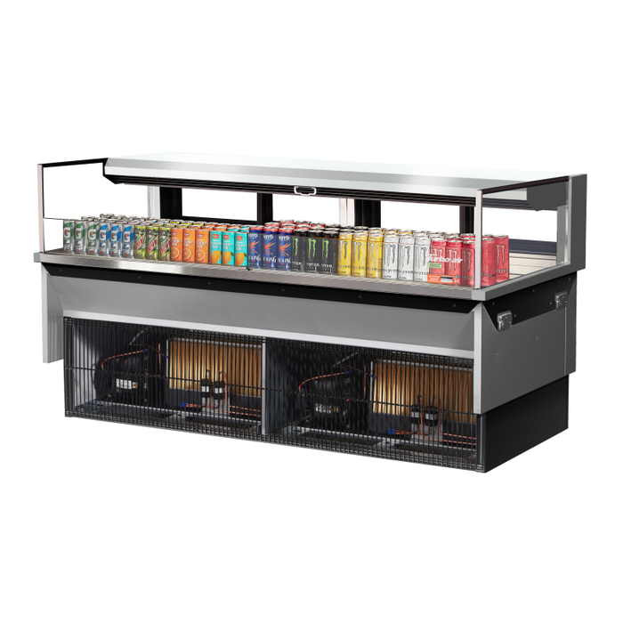 Vitrine réfrigérée encastrable Turbo Air TOM-72L-UFD-S-1SI-N de 182,56 cm de largeur