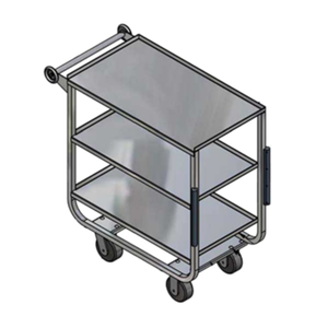 Winholt UC-3-2133SS 21" x 39" Heavy Duty Stainless Steel Utility Cart