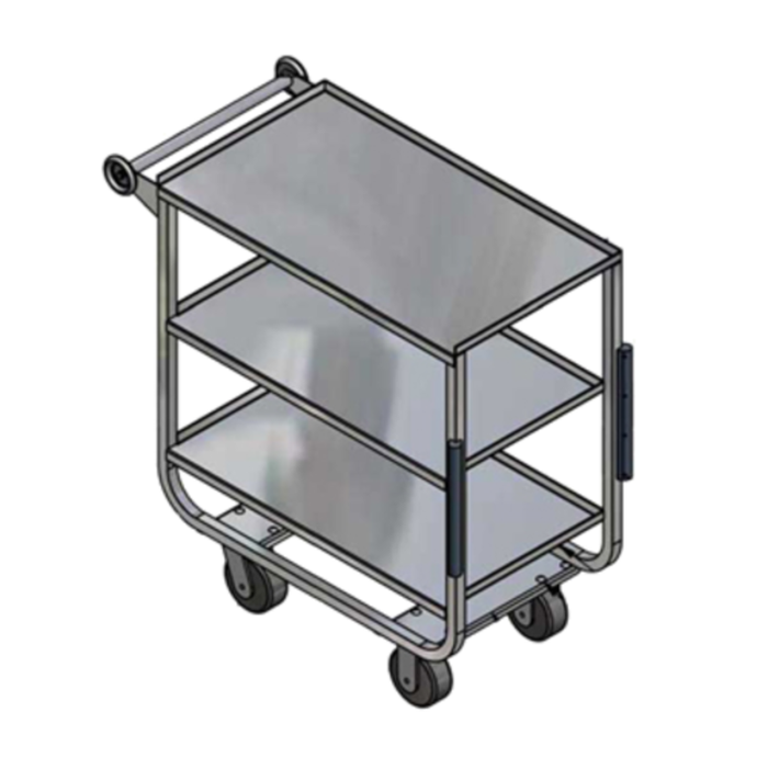 Winholt UC-3-2133SS 21" x 39" Heavy Duty Stainless Steel Utility Cart