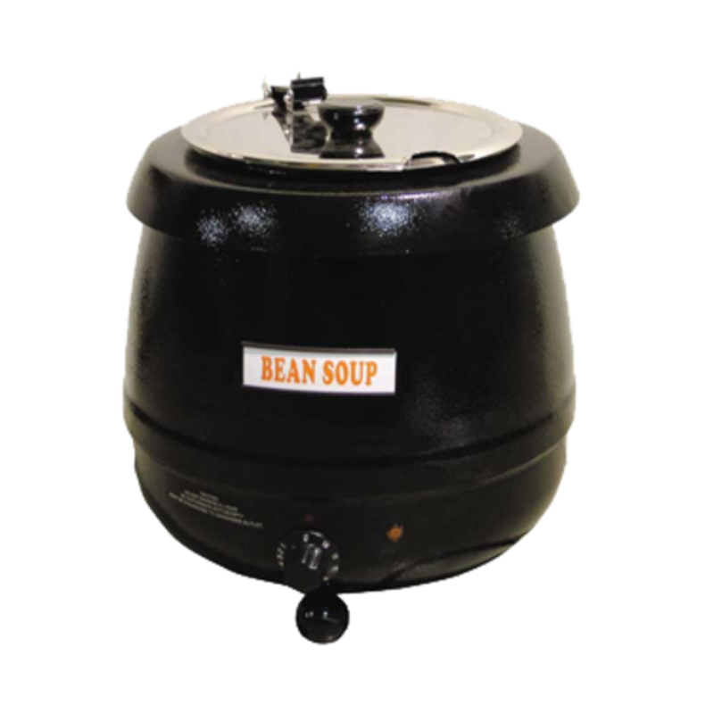 Electric Soup Kettle Warmer Designed For Keeping Bean Soup Hot And Ready For Service In Foodservice Environments.