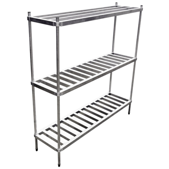 Omcan 44613 42"W Aluminum Keg Storage Rack, 4 Keg Capacity