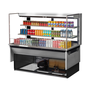 Turbo Air TOM-60L-UFD-S-3SI-N 60" 19.3 Cu. Ft. Drop-In Open Display Case