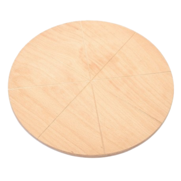 Omcan 81217 15.7" Diameter Round Beech Wood Cutting Board