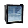 Black Countertop Display Refrigerator Merchandise Unit With Clear Glass Door For Commercial Use