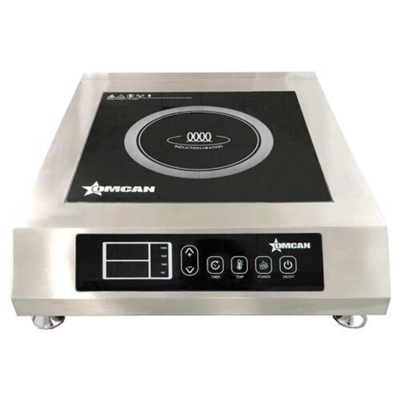 Omcan 44744 3400W Countertop Induction Cooker Range for Commercial Kitchens stainless steel commercial induction burner with digital controls
