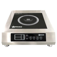 Omcan 44744 3400W Countertop Induction Cooker Range for Commercial Kitchens stainless steel commercial induction cooktop with digital controls