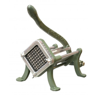 Alt Tag: Omcan 24598 Commercial 3/8-inch French Fry Potato Cutter for Restaurants heavy-duty lever potato slicer with 3/8-inch fry grid