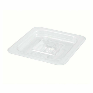 Omcan 80015 Polycarbonate Clear Solid Cover for 1/6 Size Food Pans clear durable solid lid for commercial food pans