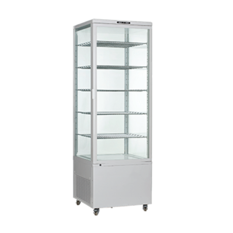 Refrigerated Glass Display Showcase With Multiple Shelves For Optimal Product Presentation