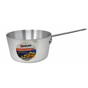 Casserole en aluminium Omcan 43345 avec couvercle, capacité de 1,2 litre