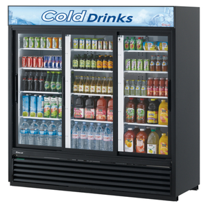 Turbo Air TGM-69R(B)-N 61.83 cu. ft. Three-Section Merchandiser Refrigerator