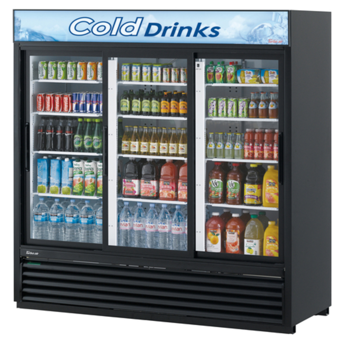 Turbo Air TGM-69R(B)-N 61.83 cu. ft. Three-Section Merchandiser Refrigerator