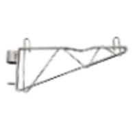 Omcan 48733 14-Inch Single Adjustable Post Mount Shelving Bracket Chrome