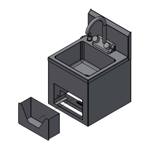 Winholt WS-HS-1210-6-ISD-ITD-KT 14"W x 15"D Wall Mount Hand Sink Combo