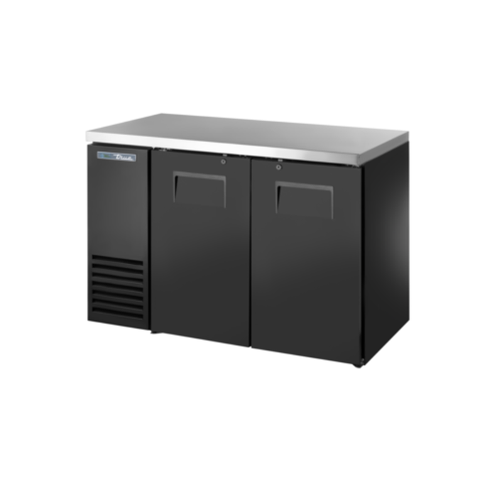Réfrigérateur/Refroidisseur arrière de bar à porte pleine de 48 pouces True, dessus en acier inoxydable