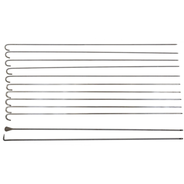 Omcan 68124 Stainless Steel Skewers for Tandoor Oven (Set of 12)