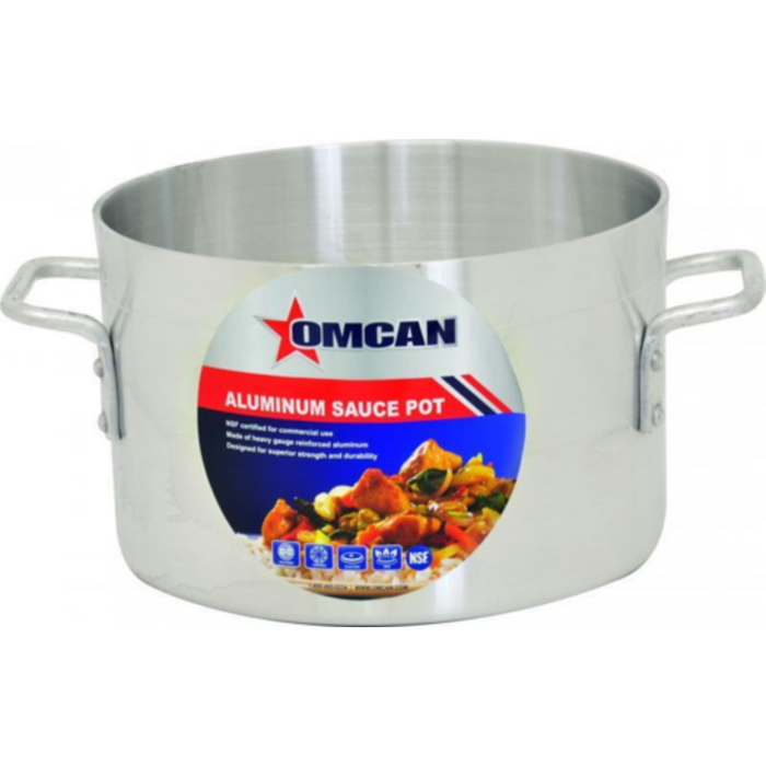 Omcan 43392 Acier inoxydable de 28 qt. Casier à sauce robuste avec poignées latérales, marmite de cuisine commerciale pour soupes, sauces et ragoûts