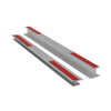 Omcan 81264 Roller Shelf Riser Kit Featuring Two Pieces In Silver With Red Accents For Adjustable Shelf Height