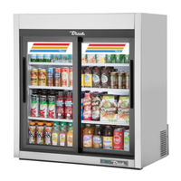 True GDM-09-SQ-S-HC-LD 36-Inch Countertop Glass Door Merchandiser Refrigerator