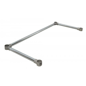 Galvanized Leg Brace For Worktable, Durable And Stable Support For 24" X 84" Worktables In Commercial Settings