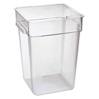 Omcan 80182 22 Quart Square Clear Polycarbonate Food Storage Container