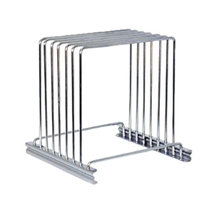 CBRS-6 10-3/8"L x 10-1/2"H 6-Slot Stainless Steel Cutting Board Rack