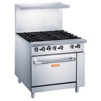 BRIKA BGR-6B 36"W Gas Restaurant Range with 6 Burners