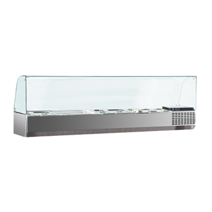 Marra Forni GAC225, rail réfrigéré de comptoir, 223,5 cm de largeur, 10 bacs