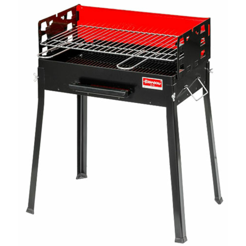 Omcan 47309 Painted Steel Charcoal BBQ Grill for Delicious Outdoor Meals - painted steel charcoal grill with cooking grate and legs
