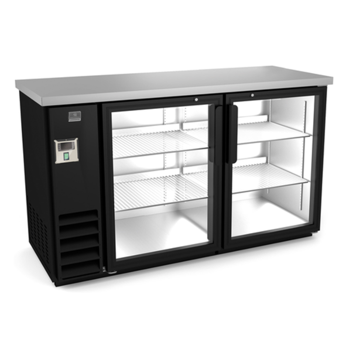 Kelvinator KCHBB60G 61"W Two-Door Glass Back Bar Cooler