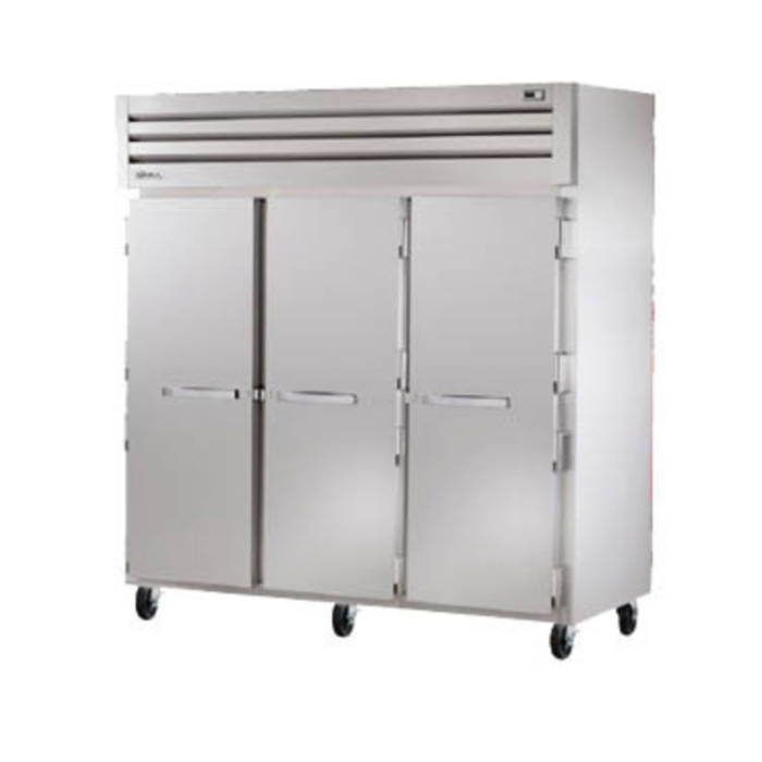 True Manufacturing STA3F-3S-HC 77.75" Reach-In Solid Door Freezer
