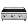 Eurodib TCBR36 36x20 Commercial Gas Charbroiler With Cast Iron Grates And Stainless Steel Finish