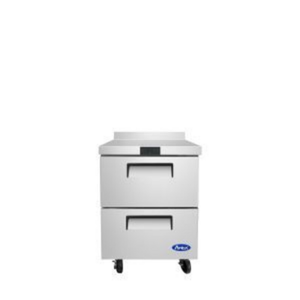 Atosa MGF8423GR 27.5-Inch Worktop Refrigerator with Backsplash and Drawers