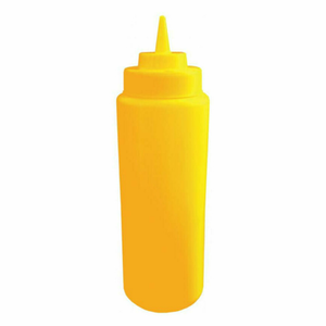 Omcan 40468 Wide Mouth Squeeze Bottle 16 oz. Mustard