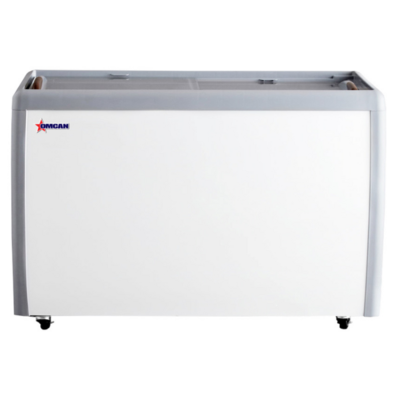 Omcan 46495 60-inch Ice Cream Display Chest Freezer Flat Top For Ice Cream Parlor, Convenience Store, and Supermarket