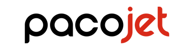 Pacojet logo with black and red text on a white background