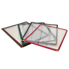 Omcan 39790 Premium Faux Leather Menu Cover, 20 View 8.5x11 Page assorted color restaurant menu covers with clear sleeves