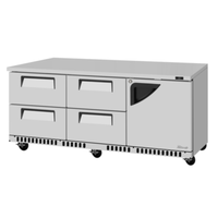 Turbo Air TUR-72SD-D4R(L)-FB-N 72-5/8"W Undercounter Combo Refrigerator