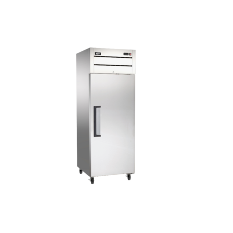 Omcan 50116 29-Inch Single Door Reach-In Freezer With Top Mount Design And Smooth Workflow For Commercial Kitchens