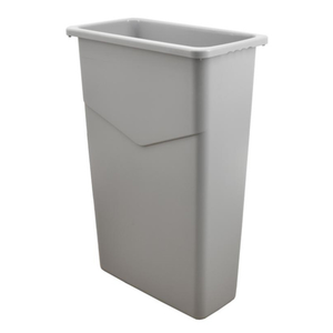 Omcan 43299 contenant de recyclage en plastique mince de 23 gallons contenant gris mince conteneur de déchets commerciaux