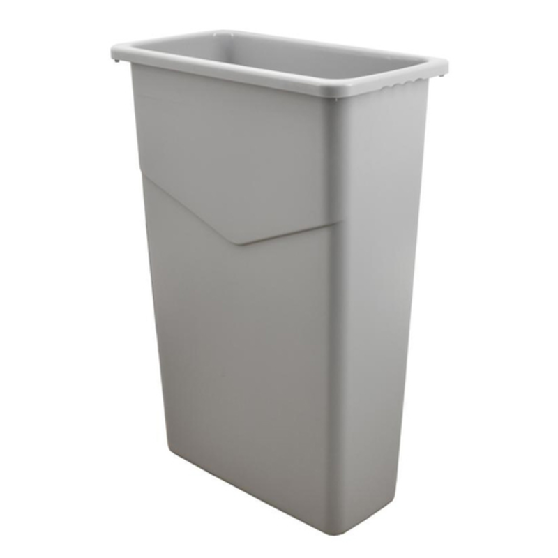 Omcan 43299 contenant de recyclage en plastique mince de 23 gallons contenant gris mince conteneur de déchets commerciaux