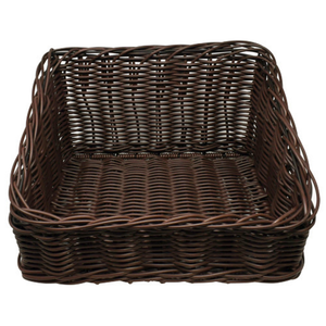 Panier de présentation rectangulaire en osier Omcan 43111 de 16,5 po x 14,5 po