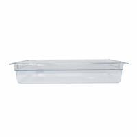 Bac alimentaire pleine grandeur en polycarbonate transparent Omcan 80058, 6 pouces de profondeur