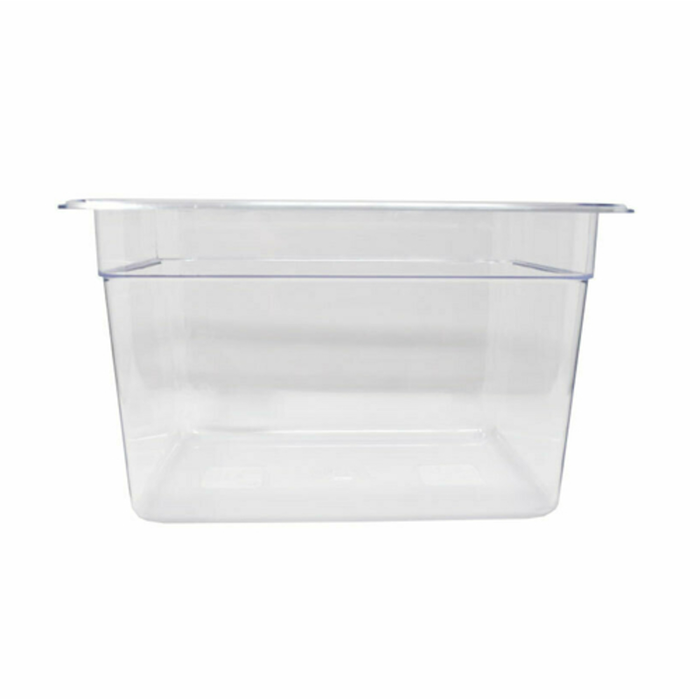 Omcan 80075 Durable 1/2 Size Polypropylene Food Pan for Commercial Kitchens clear 1/2 size gastronorm food storage pan